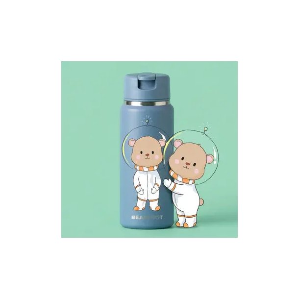 Bearfoot Tiny - Termo Drikkedunk - 200 ml - Bl� Bj�rn i rummet 