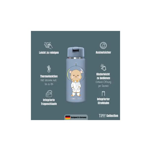 Bearfoot Tiny - Termo Drikkedunk - 200 ml - Bl� Bj�rn i rummet 