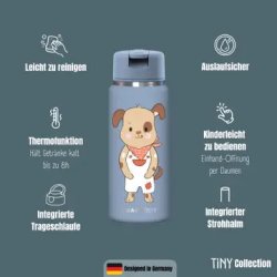 Bearfoot Tiny - Termo Drikkedunk - 200 ml - Bl� Hund