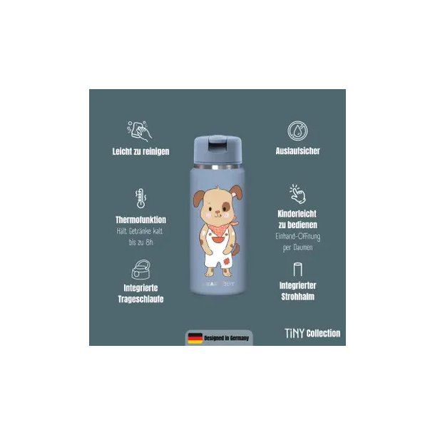 Bearfoot Tiny - Termo Drikkedunk - 200 ml - Bl� Hund