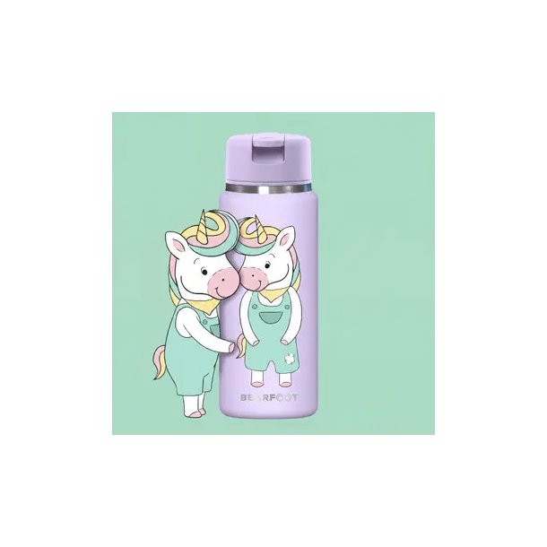 Bearfoot Tiny - Termo Drikkedunk - 200 ml - Lyser�d Enhj�rning 