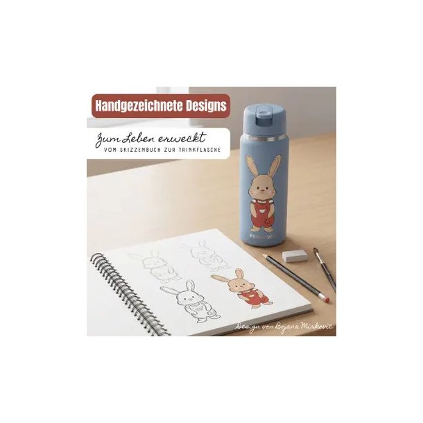 Bearfoot Tiny - Termo Drikkedunk - 200 ml - Bl� Kanin