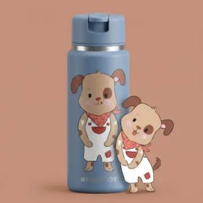 Bearfoot Tiny - Termo Drikkedunk - 200 ml - Bl� Hund
