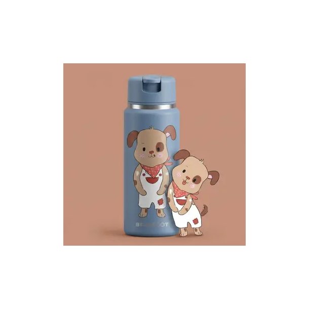 Bearfoot Tiny - Termo Drikkedunk - 200 ml - Bl� Hund