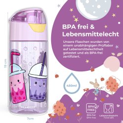 Bearfoot Drikkedunk 450 ml - Lyserd - Bubble tea 