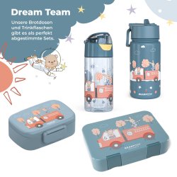 Bearfoot Termo Drikkedunk - Bl Brandbil og Kaniner - 400 ml 