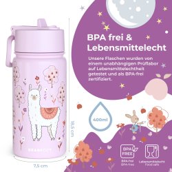 Bearfoot Termo Drikkedunk - Lyserd Lama - 400 ml 