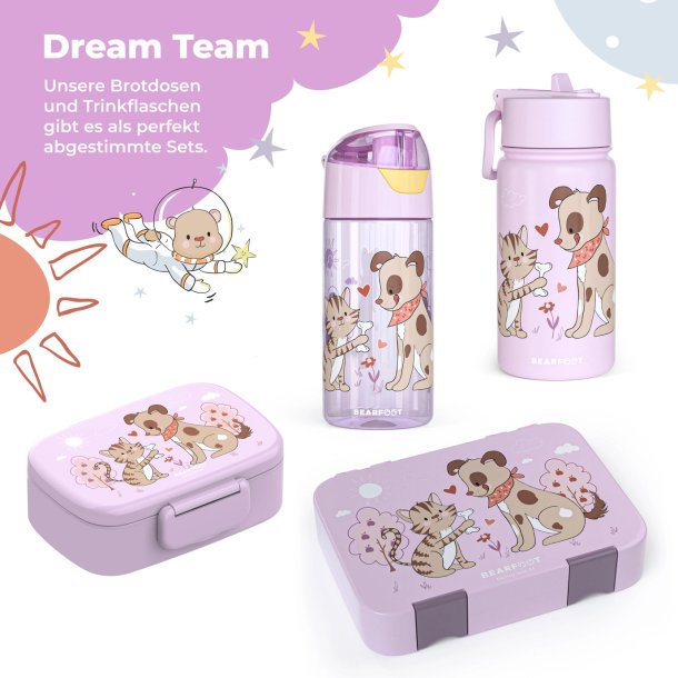 Bearfoot Drikkedunk 450 ml - Lyserd - Hund og Kat