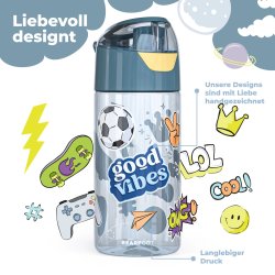 Bearfoot Drikkedunk 450 ml. Bl Klistermrker 