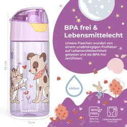 Bearfoot Drikkedunk 450 ml - Lyserd - Hund og Kat