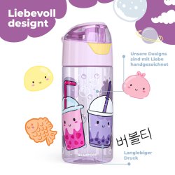Bearfoot Drikkedunk 450 ml - Lyserd - Bubble tea 