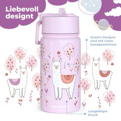 Bearfoot Termo Drikkedunk - Lyserd Lama - 400 ml 