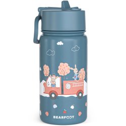 Bearfoot Termo Drikkedunk - Bl Brandbil og Kaniner - 400 ml 