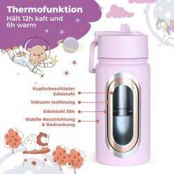 Bearfoot Termo Drikkedunk - Lyserd Lama - 400 ml 