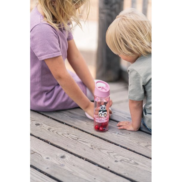 Carl Oscar - Vandflaske 2 i 1 med aftagelig bundkop - Lyser�d Panda 