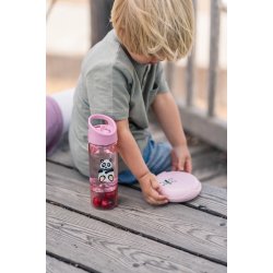 Carl Oscar - Vandflaske 2 i 1 med aftagelig bundkop - Lyser�d Panda 