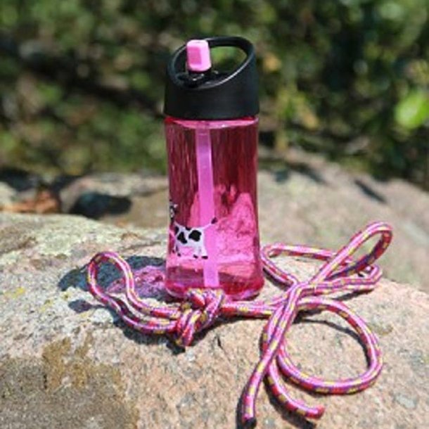 Carl Oscar - Drikkeflaske 350 ml -  Pink med ko