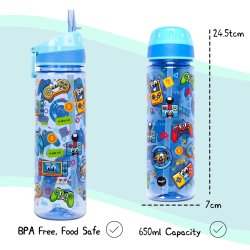  Fringoo - Drikkedunk med sugerr - Bl gamer - 650 ml