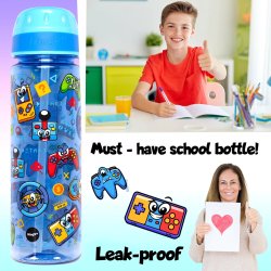  Fringoo - Drikkedunk med sugerr - Bl gamer - 650 ml