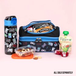 Fringoo - Drikkedunk med sugerr - Sort gamer - 600 ml