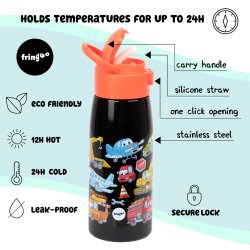 Fringoo - Drikkedunk rustfrit stl - Maskiner - 350 ml 