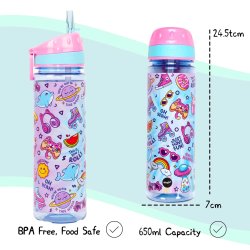  Fringoo - Drikkedunk med sugerr - Cool Girl - 650 ml