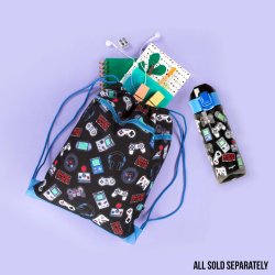 Fringoo - Drikkedunk med sugerr - Sort gamer - 600 ml