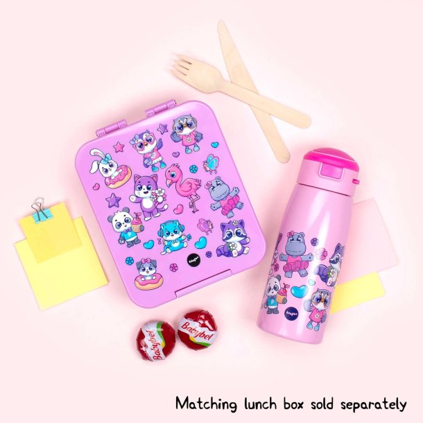 Fringoo - Drikkedunk rustfrit stl - Sde dyr - 350 ml