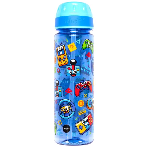  Fringoo - Drikkedunk med sugerr - Bl gamer - 650 ml