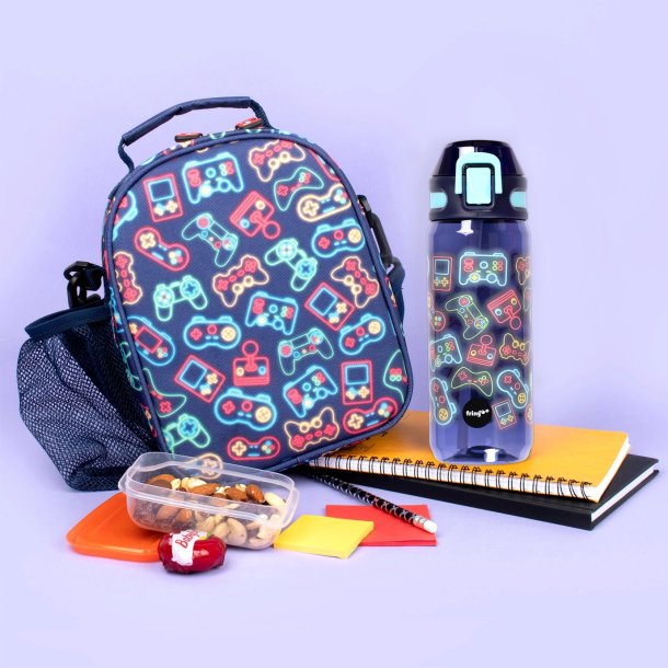 Fringoo - Drikkedunk med sugerør - Gamer neon - 600 ml 