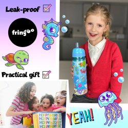 Fringoo - Drikkedunk med sugerr - Havets dyr - 650 ml