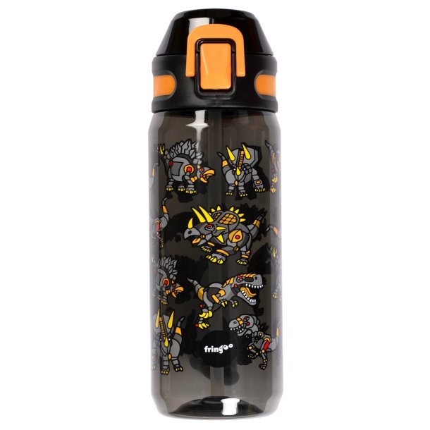 Fringoo - Drikkedunk med sugerr - Dinosaur Robot - 600 ml