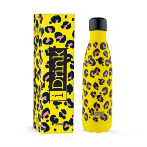 IDrink - Termo Flaske - 500 ml - Gul Leopard