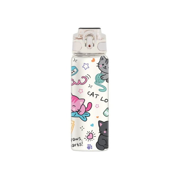 IDrink Termoflaske - 595 ml - Hvid - Katte 