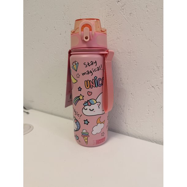 IDrink Termoflaske - 595 ml - Lyser�d - Enhj�rning 