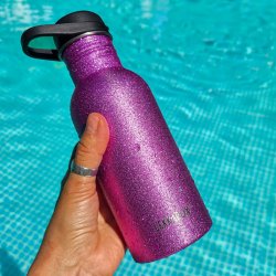 LEKKABOX Glimmer drikkeflaske - Rustfri stl - 500 ml - Pink 