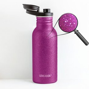 LEKKABOX Glimmer drikkeflaske - Rustfri stl - 500 ml - Pink 