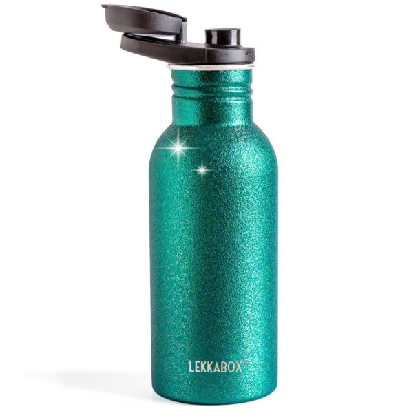 LEKKABOX Glimmer drikkeflaske - Rustfri stl - 500 ml - Aqua 