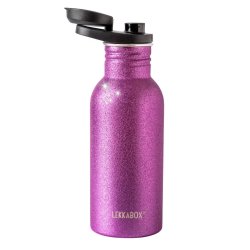 LEKKABOX Glimmer drikkeflaske - Rustfri stl - 500 ml - Pink 