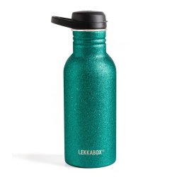 LEKKABOX Glimmer drikkeflaske - Rustfri stl - 500 ml - Aqua 