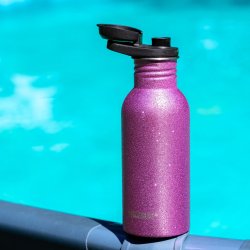 LEKKABOX Glimmer drikkeflaske - Rustfri stl - 500 ml - Pink 