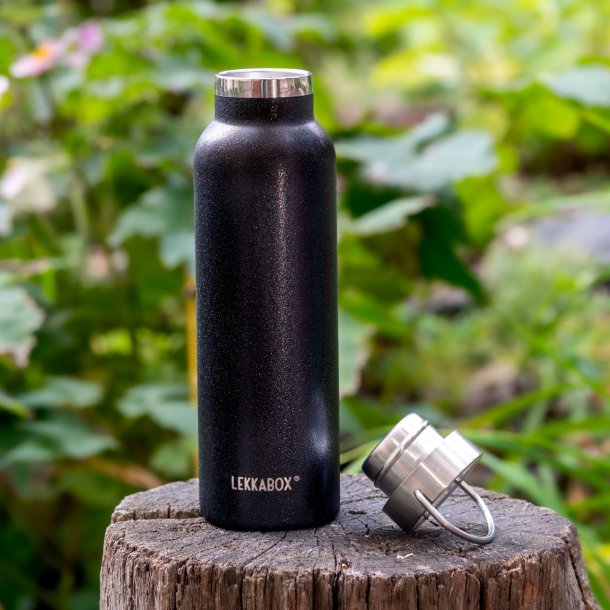 LEKKABOX Iso Termoflaske - 600 ml. - Rustfri st�l Glitter