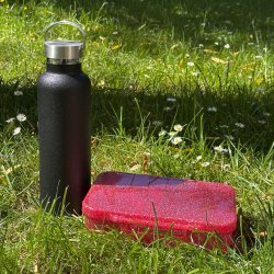 LEKKABOX Iso Termoflaske - 600 ml. - Rustfri st�l Glitter