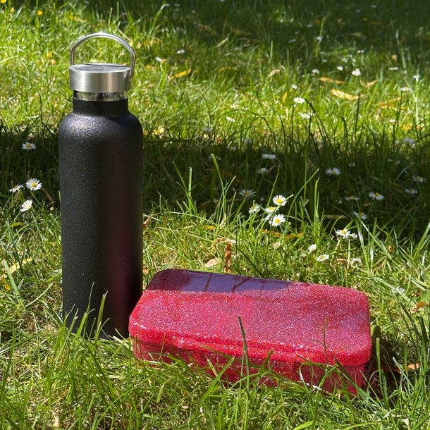 LEKKABOX Iso Termoflaske - 600 ml. - Rustfri st�l Glitter