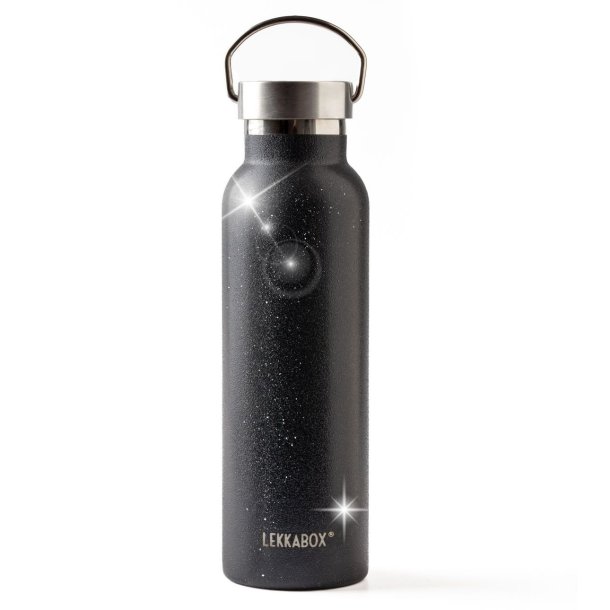 LEKKABOX Iso Termoflaske - 600 ml. - Rustfri st�l Glitter