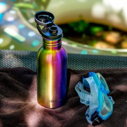 LEKKABOX Drikkeflaske - 500 ml - Rustfri stl - Rainbow