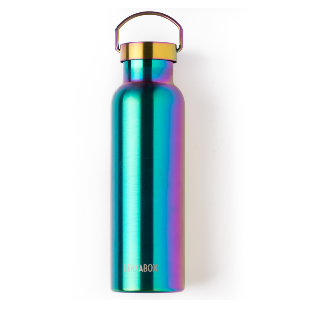 LEKKABOX Termodrikkedunk - 600 ml. - Rustfri stl - Rainbow