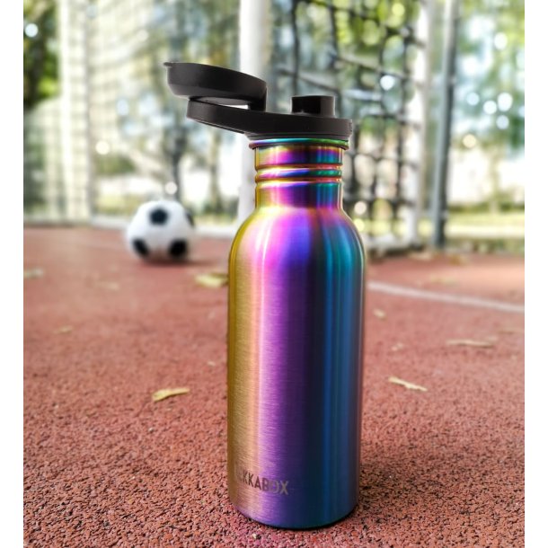 LEKKABOX Drikkeflaske - 500 ml - Rustfri stl - Rainbow
