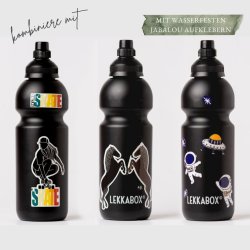 LEKKABOX - Bubble drikkedunk - Sort - 600 ml 