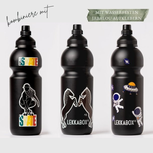 LEKKABOX - Bubble drikkedunk - Sort - 600 ml 